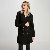 Manteau caban double boutonnage Marine;Noir Morgan