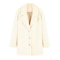 Manteau court boutonné Blanc GARANCE PARIS