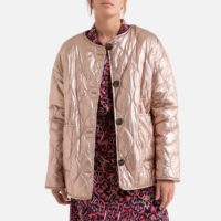 Manteau court boutonné Rose-Or Suncoo