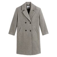 Manteau double boutonnage Rayé Gris LA REDOUTE COLLECTIONS