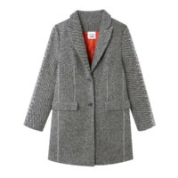 Manteau droit col tailleur unisexe Gris Chiné KOCHÉ X LA REDOUTE