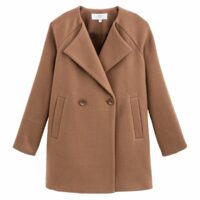 Manteau droit court Noir;Marron LA REDOUTE COLLECTIONS