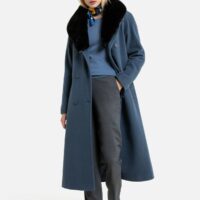 Manteau en laine mélangée