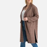 Manteau long à carreaux