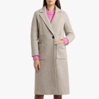 Manteau long boutonné Beige LEON & HARPER