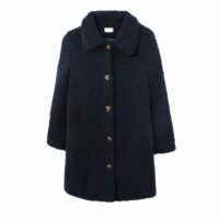 Manteau long boutonné CALINE Navy GARANCE PARIS