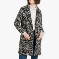 Manteau long doux Léopard Beige Esprit