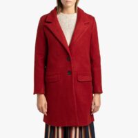 Manteau mi-long boutonné CAMILLE Rouge GARANCE PARIS