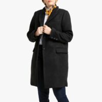 Manteau style pardessus boutonné Noir LA REDOUTE COLLECTIONS PLUS