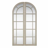 Miroir effet vieilli en 2 parties en paulownia 100x180 Maisons du Monde