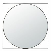 Miroir en métal noir 100x100 Maisons du Monde