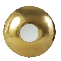 Miroir rond bombé en métal doré D124 Maisons du Monde