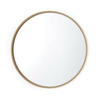 Miroir rond chêne