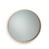 Miroir rond chêne