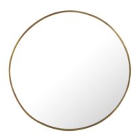 Miroir rond en métal martelé coloris laiton D130 Maisons du Monde