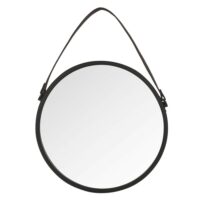 Miroir rond en métal noir D55 Maisons du Monde