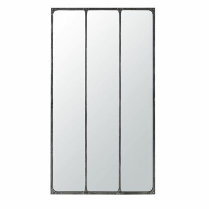 Miroir triptyque en métal noir effet vieilli 100x180 Maisons du Monde