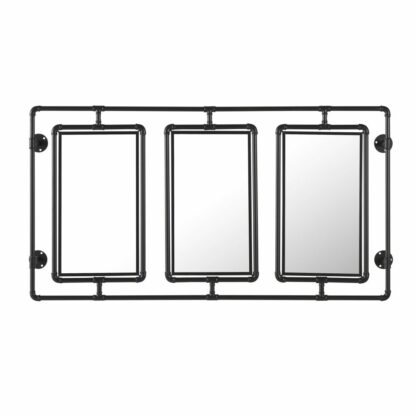 Miroirs indus mobiles tuyaux en métal noir 134x70 (x3) Maisons du Monde