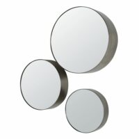 Miroirs ronds en métal effet vieilli (x3) Maisons du Monde