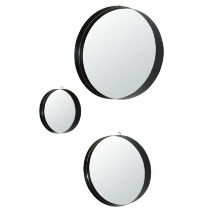 Miroirs ronds en métal noir D54 (x3) Maisons du Monde