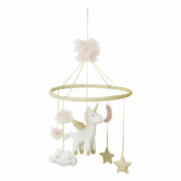 Mobile bébé licorne rose et doré Maisons du Monde