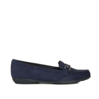 Mocassins respirantes en cuir Annytah Bleu Marine Geox