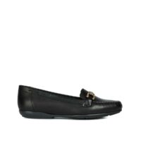 Mocassins respirantes en cuir Annytah Noir Geox