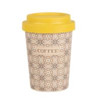 Mug de voyage jaune motifs carreaux de ciment Maisons du Monde