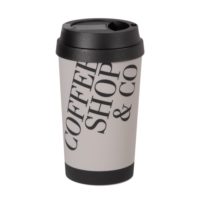 Mug de voyage taupe imprimé noir Maisons du Monde