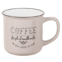 Mug en faïence beige imprimée Maisons du Monde