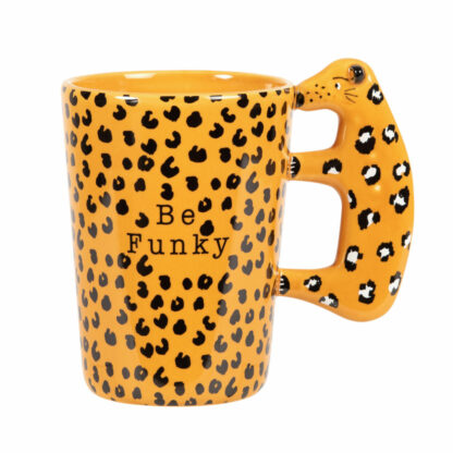 Mug en faïence jaune et noire motifs léopard Maisons du Monde