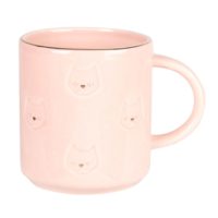 Mug en porcelaine rose motifs chats Maisons du Monde