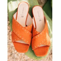 Mules cloutées Orange LA REDOUTE COLLECTIONS