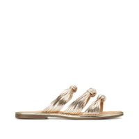 Mules en cuir multibrides Doré LA REDOUTE COLLECTIONS PLUS