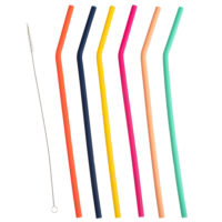 Pailles en silicone multicolores (x6) Maisons du Monde