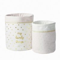 Paniers de rangement en coton rose