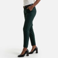 Pantalon cigarette texturé Vert SUD EXPRESS