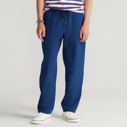 Pantalon décontracté en toile oxford souple Bleu Marine Polo Ralph Lauren