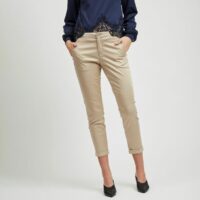 Pantalon droit Beige Vila