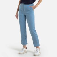 Pantalon droit DOUCE Bleu Clair GARANCE PARIS