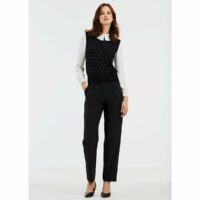 Pantalon droit Noir VANESSA SEWARD X LA REDOUTE COLLECTIONS