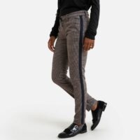 Pantalon droit à carreaux