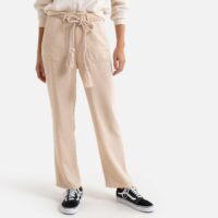 Pantalon droit en Lyocell HANNAH Beige REIKO