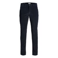 Pantalon droit en velours côtelé Bleu Marine jack & jones