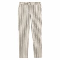 Pantalon droit rayé coton et lin Rayé Beige LA REDOUTE COLLECTIONS