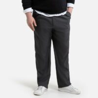 Pantalon droit taille ajustable à pinces Noir - Gris Foncé LA REDOUTE COLLECTIONS PLUS