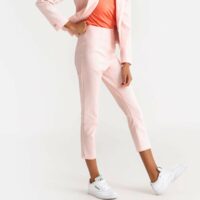 Pantalon droit taille haute longueur 7/8 è Rose LA REDOUTE COLLECTIONS