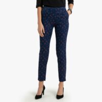 Pantalon jacquard forme slim Jacquard Peau De Bête Anne weyburn