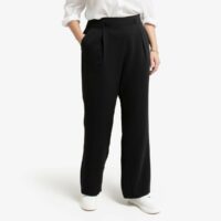 Pantalon large à faux pont Noir LA REDOUTE COLLECTIONS PLUS