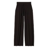 Pantalon large en crépon Noir Anne weyburn